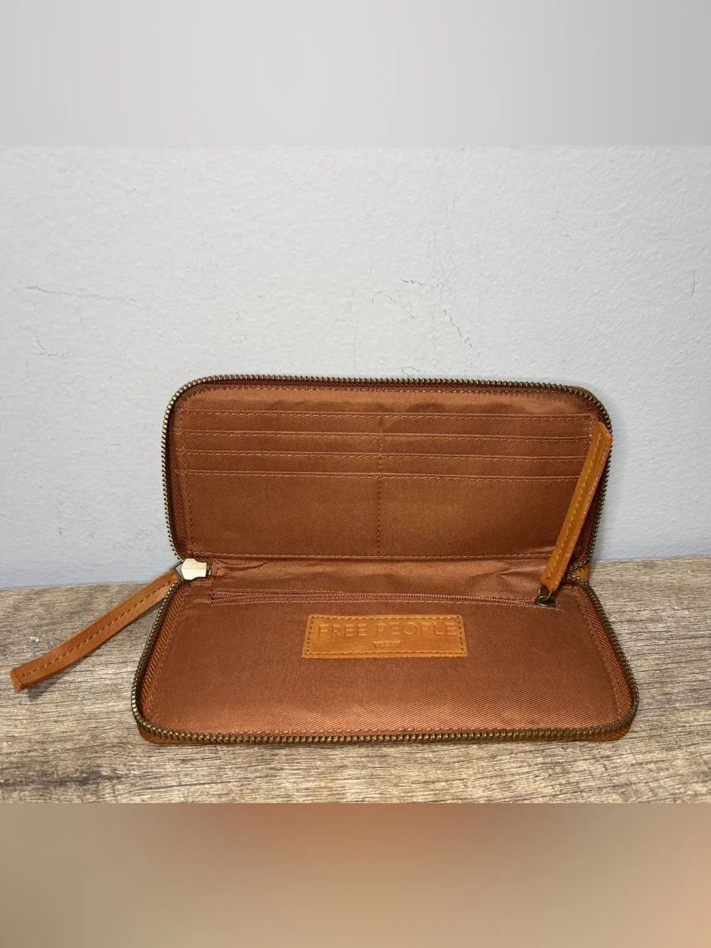 Free People Distressed Vegan Leather Wallet - Picture 7 of 12